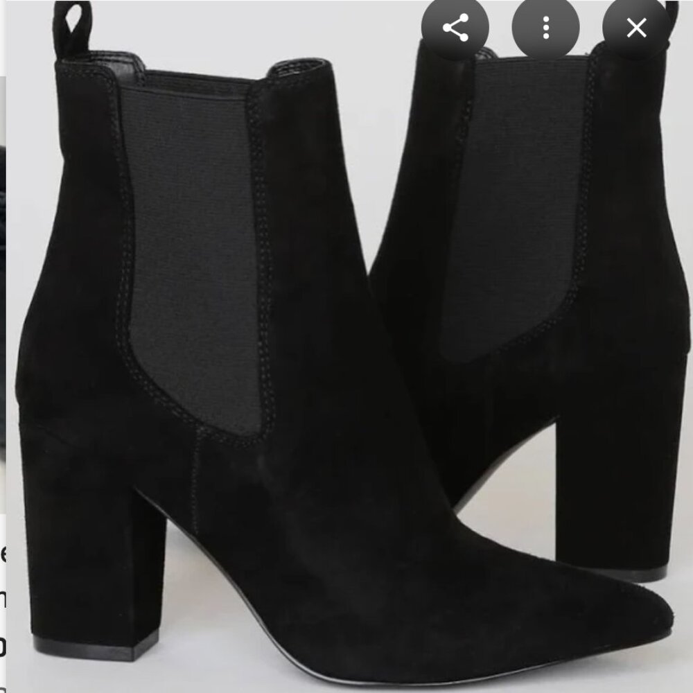Steve Madden Black Ankle Booties
